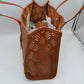 Midnight Perforated Lattice Tote – Elegant Laser-Cut Shoulder Bag