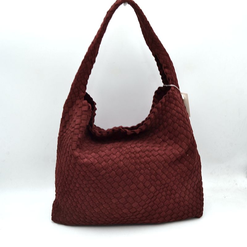 Woven Intrecciato Hobo Bag with Integrated Shoulder Strap