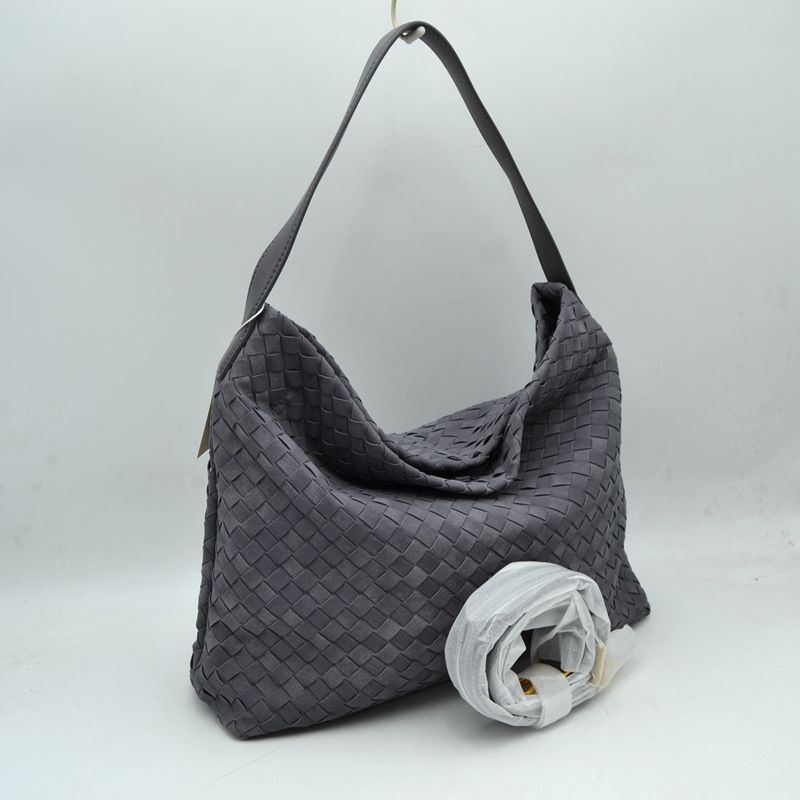 Woven Hobo Shoulder Bag with Detachable Strap