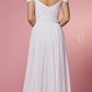 CLEARANCE - Nox Anabel Y277W Cold-Shoulder Long A-Line Chiffon Dress (Size L)
