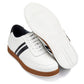 CALTO White Leather Sneakers - 2.8 inches - Y2821
