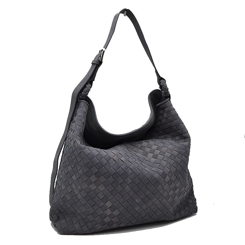 Woven Hobo Shoulder Bag with Adjustable Strap and Star Charm