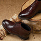 CALTO 3.2-Inch Taller Dark Brown Leather Boots Y41081