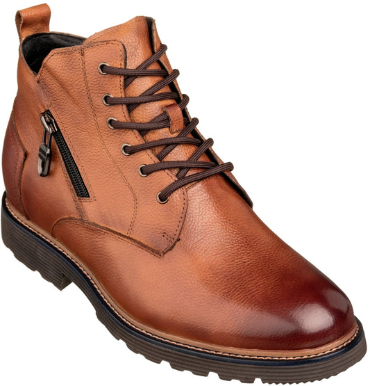 CALTO - Y42072 - 2.8 pulgadas más alto (marrón) - Botas casuales elegantes