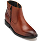 CALTO - Y70623 - 2.8 Inches Taller (Rust Brown) - Lightweight Zipper Boots