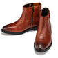 CALTO - Y70623 - 2.8 Inches Taller (Rust Brown) - Lightweight Zipper Boots