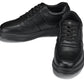 CALTO - Y7080 - 2.8 Inches Taller (Black) - Lightweight Nappa Leather Sneakers