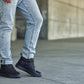 CALTO - Y7112 - 2.8 Inches Taller (Black) - Nappa Leather Moc-Toe Sneak-Boots