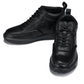 CALTO - Y7112 - 2.8 Inches Taller (Black) - Nappa Leather Moc-Toe Sneak-Boots