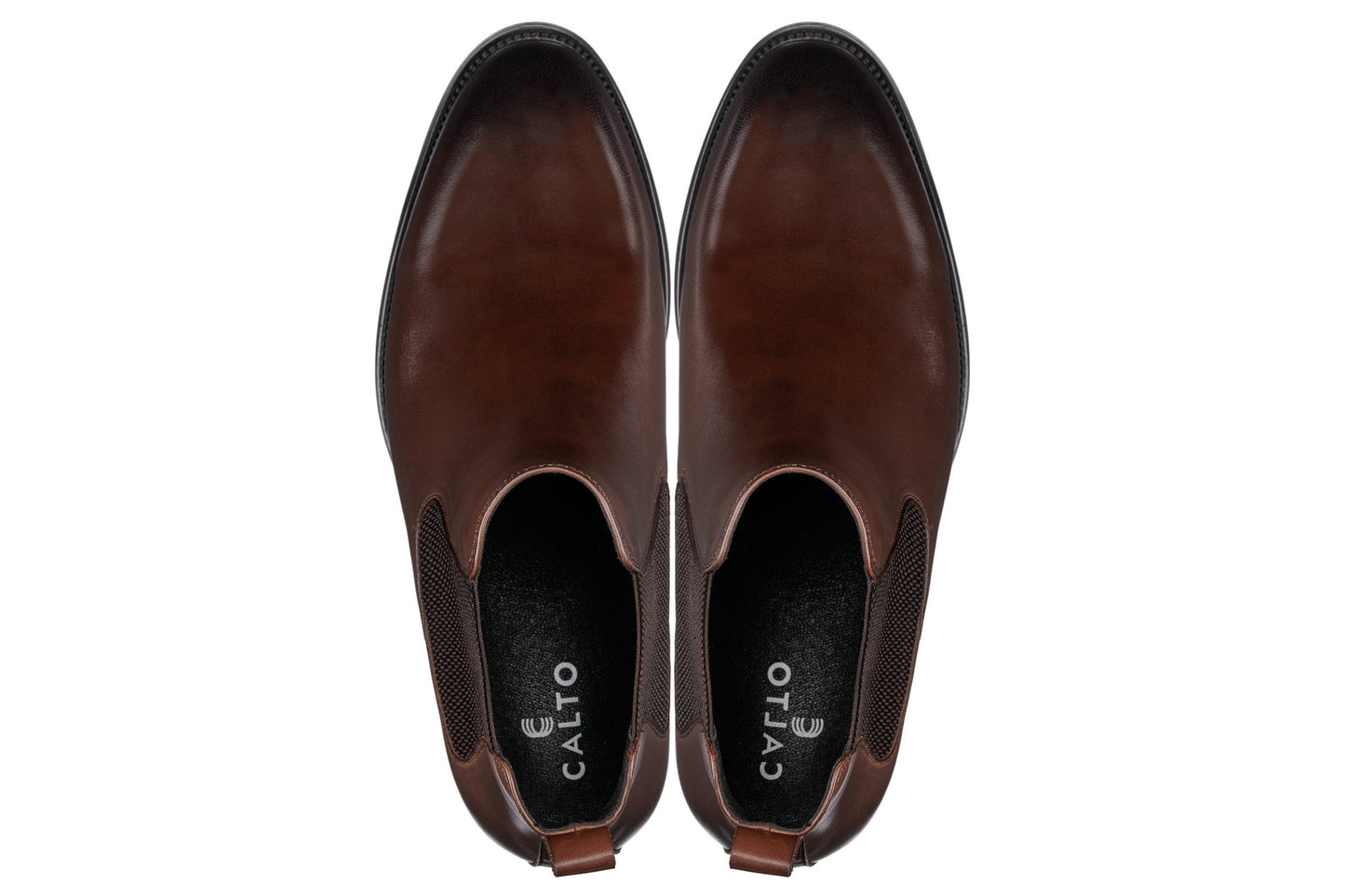 CALTO - Y72231 - 2.8 Inches Taller (Coffee Brown) - Chelsea Boots