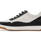CALTO - Y7884 - 2.6 Inches Taller (Black/White/White & Gum Sole) - Elevated Leather Sneakers