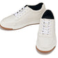CALTO - Y7886 - 2.6 Inches Taller (Off-White/White & Gum Sole) - Elevated Leather Sneakers