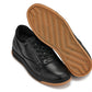 CALTO - Y7888 - 2.6 Inches Taller (Noir/Black & Gum Sole) - Elevated Leather Sneakers