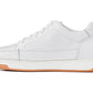 CALTO - Y7932 - 2.6 Inches Taller (White/Off-White & Gum Sole) - Elevated Micro-Perforated Leather Sneakers