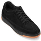 CALTO - Y7933 - 2.6 Inches Taller (Noir Suede/Black & Gum Sole) - Elevated Suede Sneakers
