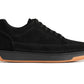 CALTO - Y7933 - 2.6 Inches Taller (Noir Suede/Black & Gum Sole) - Elevated Suede Sneakers