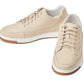 CALTO - Y7934 - 2.6 Inches Taller (Ivory White Suede/White & Gum Sole) - Elevated Leather Sneakers