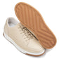CALTO - Y7934 - 2.6 Inches Taller (Ivory White Suede/White & Gum Sole) - Elevated Leather Sneakers