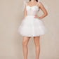 Nox Anabel Y858W Dress Short A-Line Ruffled Tiered Tulle Skirt