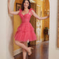 Nox Anabel Y858 Dress Short A-Line Ruffled Tiered Tulle Skirt