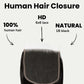 Cierre de cabello humano Yaki Liso 6x6 HD Lace