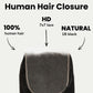 Cierre de cabello humano Yaki Liso 7x7 HD Lace