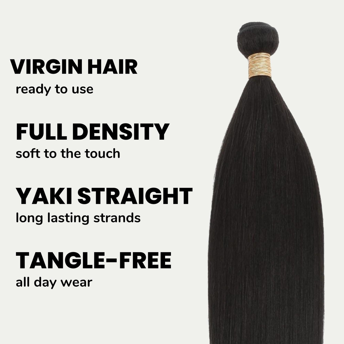Paquetes de cabello 100% humano lacio Yaki