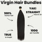 Paquetes de cabello 100% humano lacio Yaki