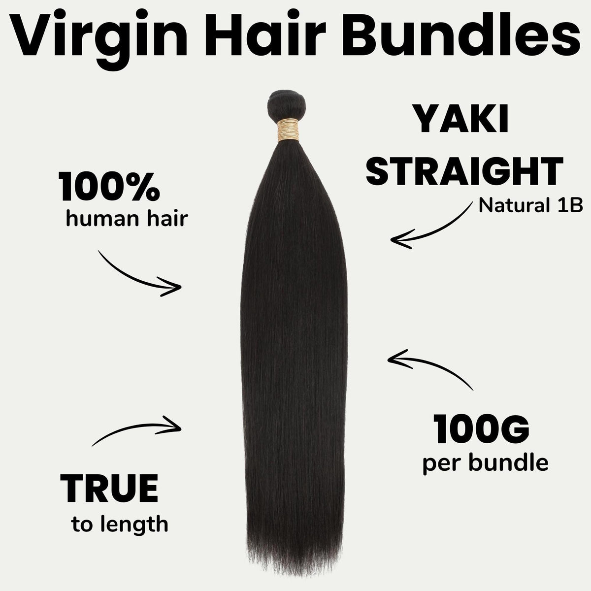 Paquetes de cabello 100% humano lacio Yaki