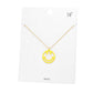 Fashionable Brass Metal Smile Pendant Necklace