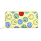Smile Patterned Zipper Wallet