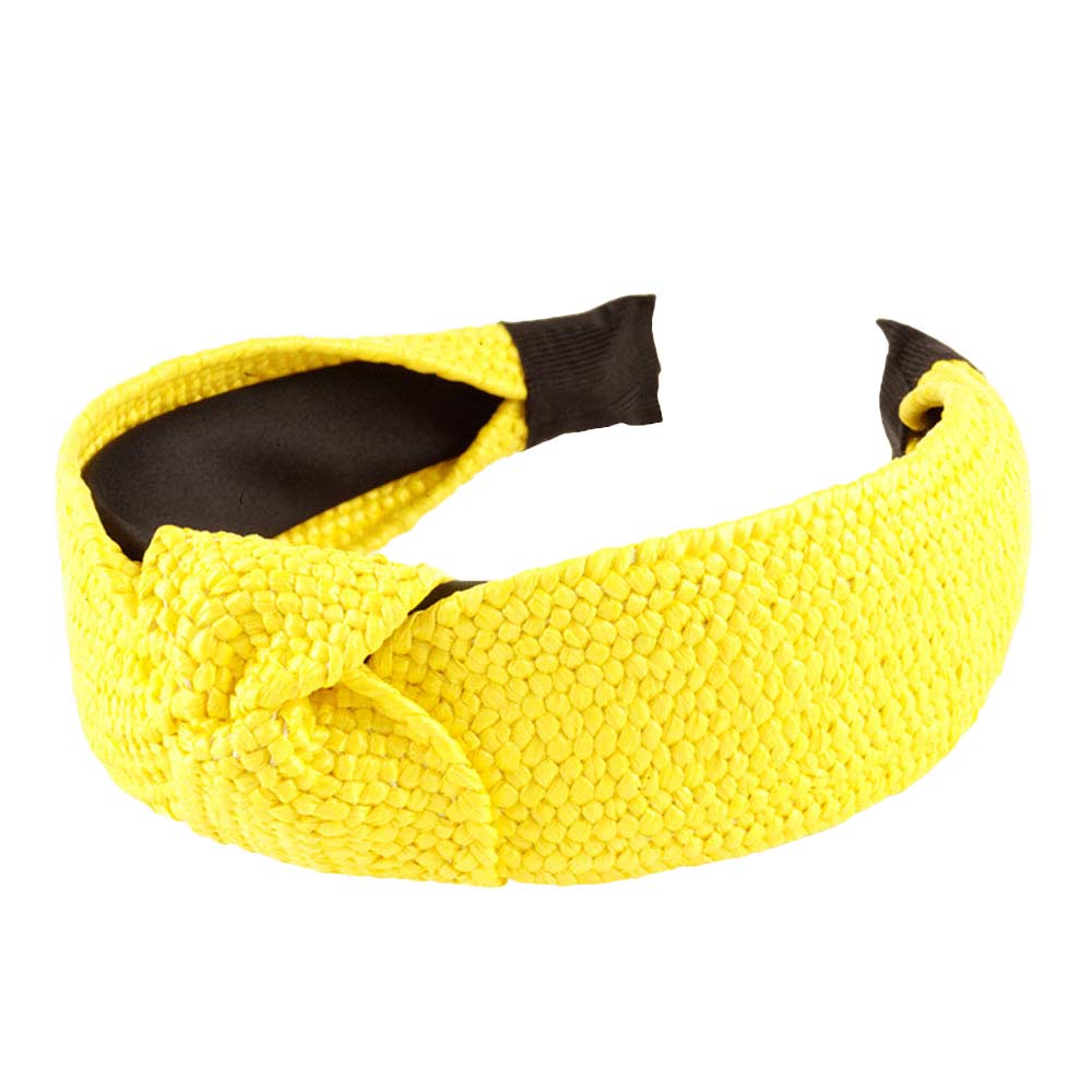 Trendy Straw Knot Burnout Headband