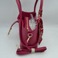 Pebbled Handbag with Scarfed Top Handles and Crossbody Strap