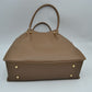 Premium Structured Satchel Bag with Detachable Shoulder Strap and Gold-Tone Hardware