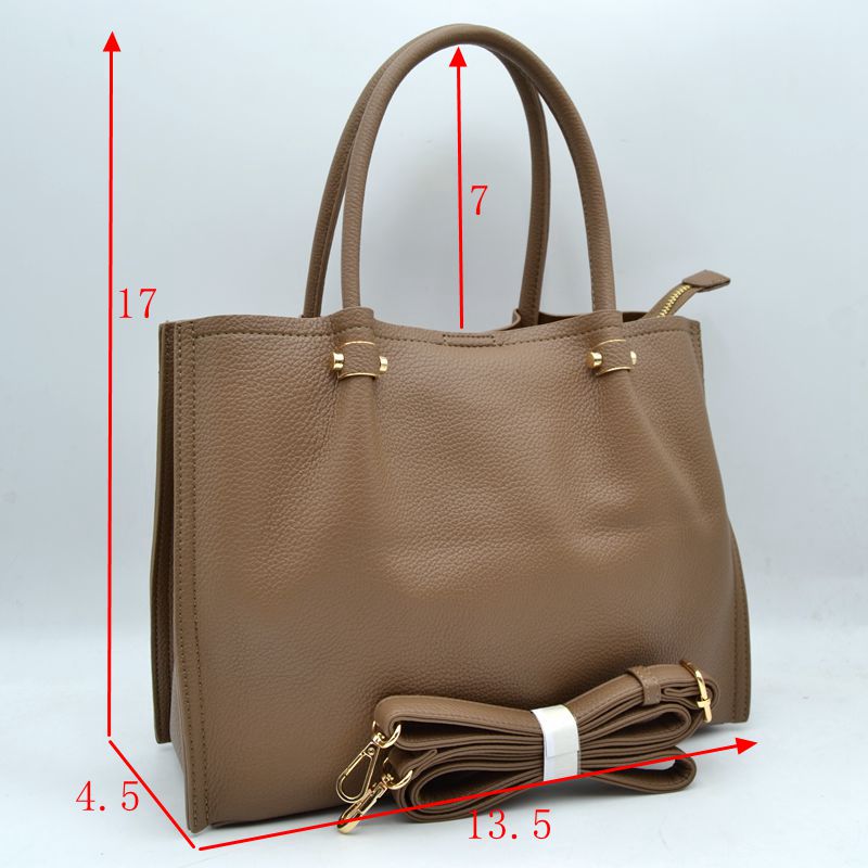 Premium Structured Satchel Bag with Detachable Shoulder Strap and Gold-Tone Hardware