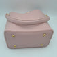 Pebbled Bucket Bag and Crossbody Pouch Set with Circular Lock Accent