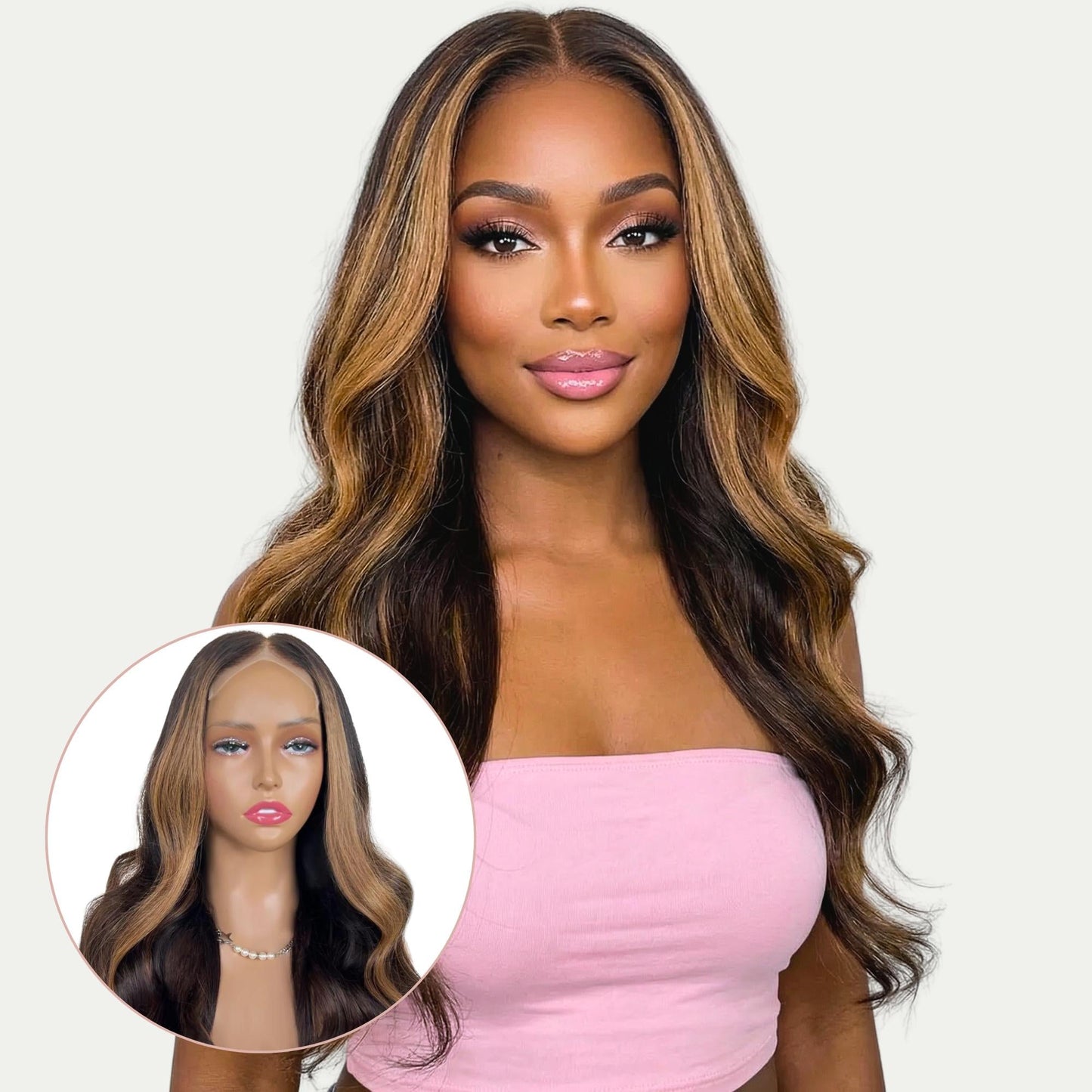 Peluca de cierre con encaje HD 5x5 sin pegamento, cabello humano 100% natural, teñida profesionalmente, modelo Zaria sin procesar