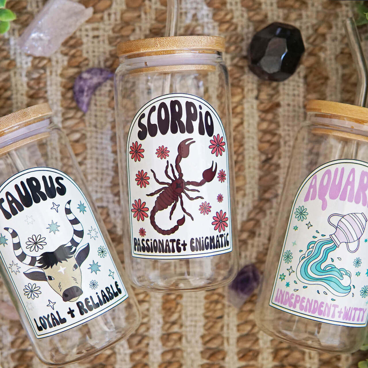 Zodiac Astrology Horoscope Glass Cups