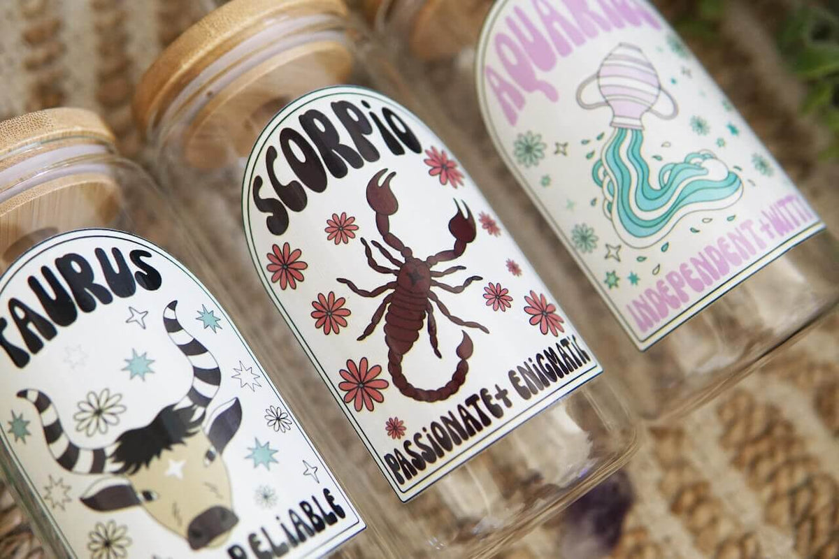 Zodiac Astrology Horoscope Glass Cups
