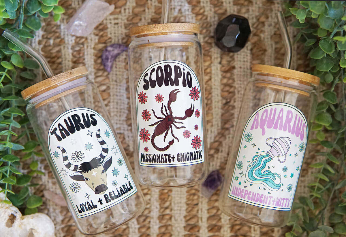 Zodiac Astrology Horoscope Glass Cups