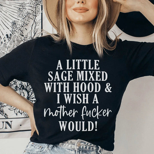 Una camiseta con capucha "Little Sage Mixed"