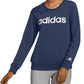 adidas womens Linear French Terry Sweatshirt Crew Navy 1X