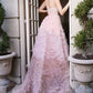 Andrea & Leo A0767 Tiered Long Formal Dress Corset Back Strapless