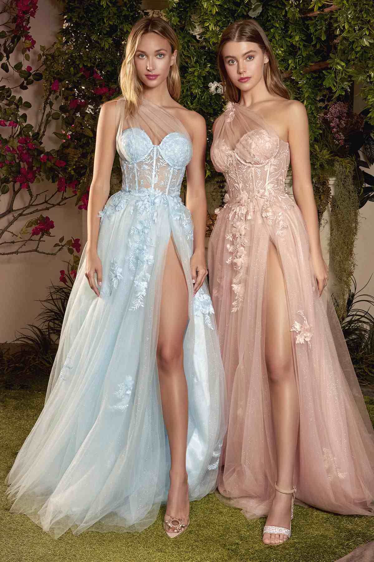 Andrea & Leo A1053 Leila Vestido de gala estilo A con un hombro