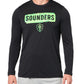 adidas Mens FC Long Sleeve Pre-Game T-Shirt Black/Seattle Sounders Medium
