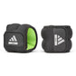 Tobilleras/Muñequeras adidas para hombre y mujer - Ajuste seguro con cierre de velcro para tobillos o muñecas - Equipo ideal de entrenamiento de fuerza para cardio y resistencia muscular - 0,9 kg cada una / set de 1,8 kg