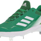 adidas Mens Icon 7 Baseball Shoe White/Team Green/Team Semi Sol Green 12