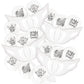 24pcs White Funeral Memorial Balloons with 4pcs White Dove Balloon Remembrance to Release in Sky for Happy Heavenly Birthday Anniversary Death In Memory of Life Funeral Party Supplies Decorations