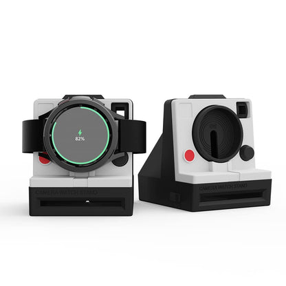 Soporte cargador SIKAI para reloj compatible con Samsung Galaxy Watch 4 / Galaxy Watch 4 Classic/Galaxy Watch 3 / Galaxy Watch Active Modo de mesita de noche Uso en casa/oficina Regalo ideal (Negro)