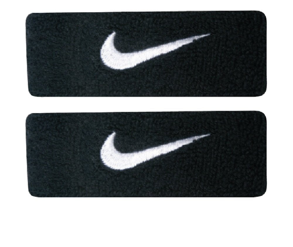 Bandas de bíceps Nike Swoosh (Negro/Blanco Talla única)